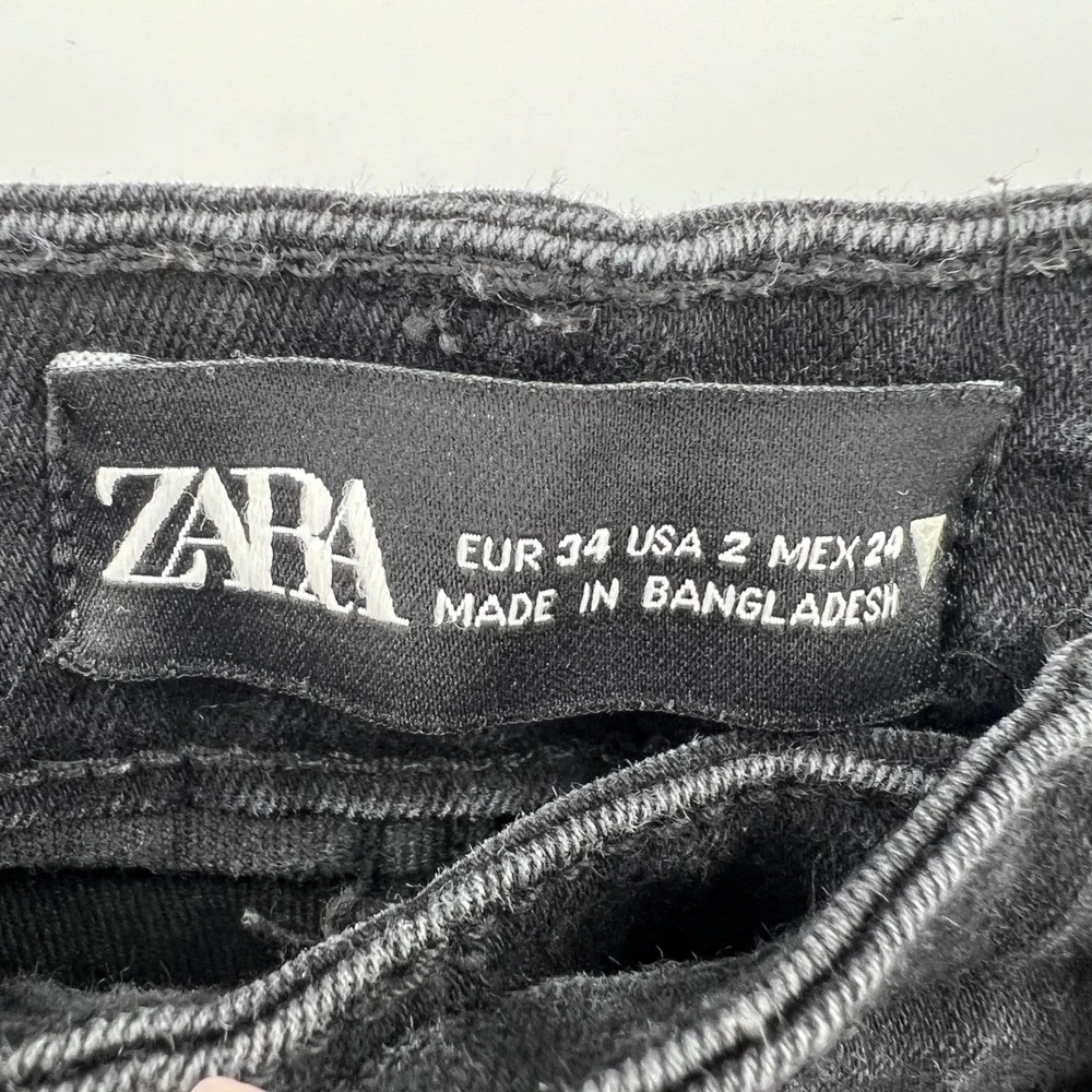 Zara Black High‎ Rise Skinny Jeans Womens Size 2 / EUR 34